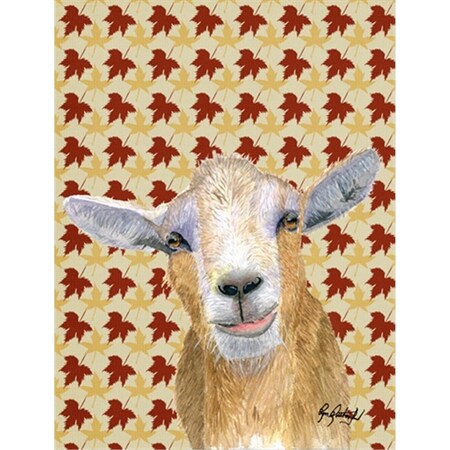 Carolines Treasures Fall Leaves Goat Flag Garden Size RDR3027GF